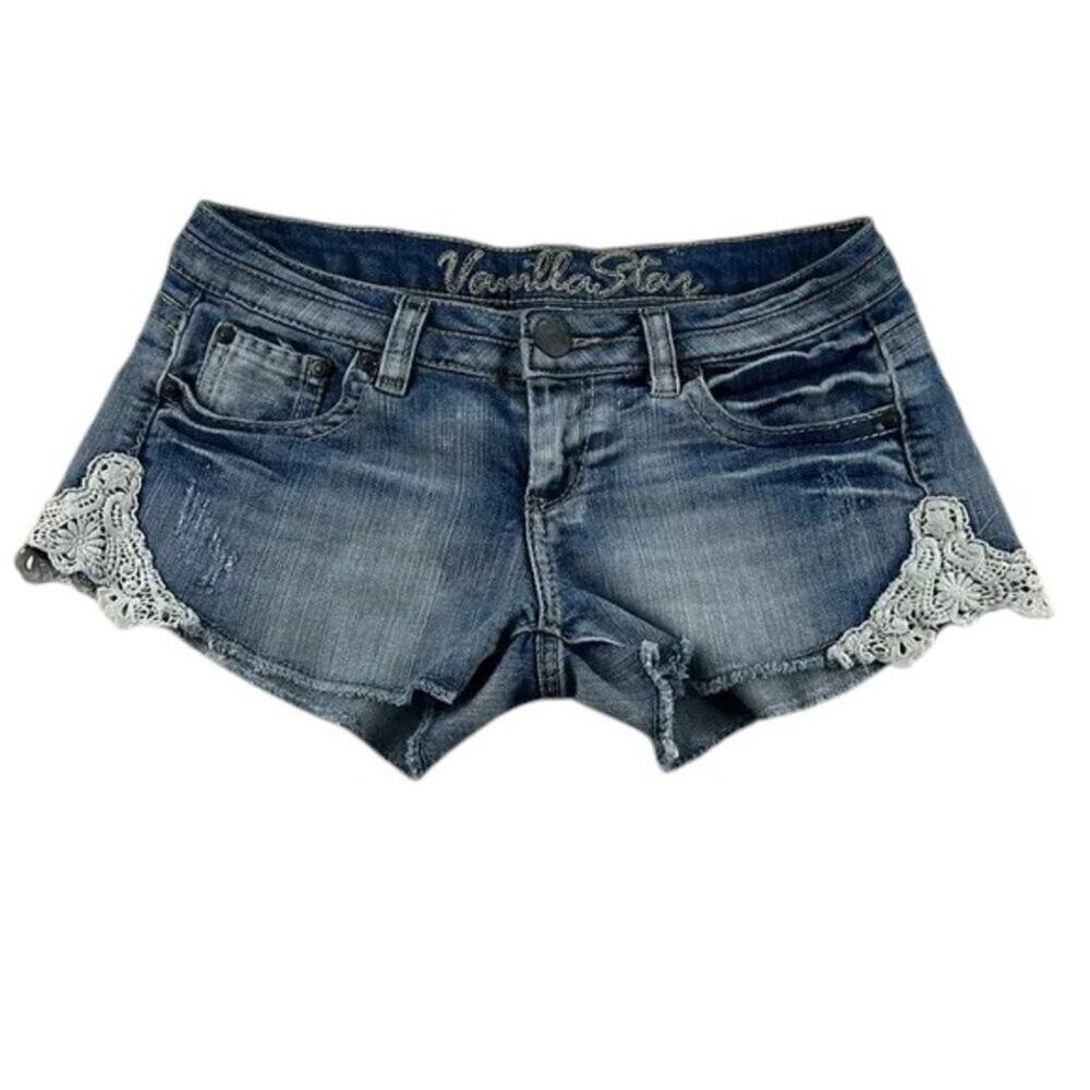 Vanilla Star Shorts Low Rise Embroidered Details Juniors Size 3
